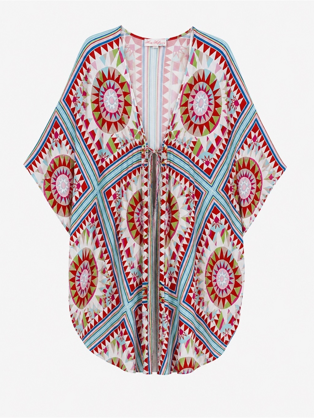 Mara Hoffman Geometric Kaftan Swim Cover Up One Size Resort Beach
